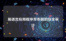 易语言应用程序发布前的安全审计