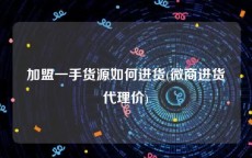 加盟一手货源如何进货(微商进货代理价)