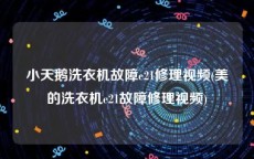 小天鹅洗衣机故障e21修理视频(美的洗衣机e21故障修理视频)