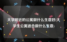 大学附近的公寓做什么生意好(大学生公寓适合做什么生意)