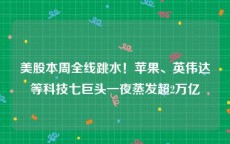 美股本周全线跳水！苹果、英伟达等科技七巨头一夜蒸发超2万亿