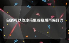 白酒可以放冰箱里冷藏后再喝好吗