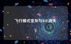 飞行模式变灰与WiFi消失