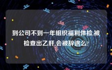 到公司不到一年组织福利体检,被检查出乙肝,会被辞退么?