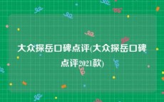 大众探岳口碑点评(大众探岳口碑点评2021款)