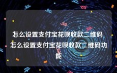 怎么设置支付宝花呗收款二维码 怎么设置支付宝花呗收款二维码功能