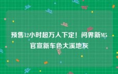 预售12小时超万人下定！问界新M5官宣新车色大溪地灰