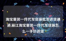 淘宝童装一件代发货源批发进货通道,丽江淘宝童装一件代发货源怎么一手价进货