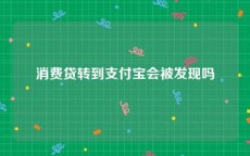 消费贷转到支付宝会被发现吗