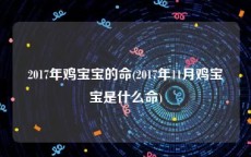 2017年鸡宝宝的命(2017年11月鸡宝宝是什么命)