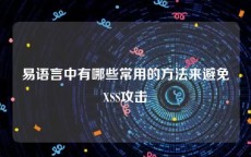 易语言中有哪些常用的方法来避免XSS攻击