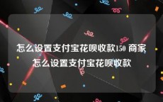 怎么设置支付宝花呗收款150 商家怎么设置支付宝花呗收款