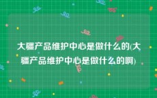 大疆产品维护中心是做什么的(大疆产品维护中心是做什么的啊)