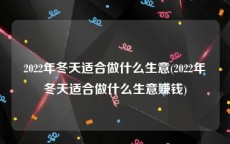 2022年冬天适合做什么生意(2022年冬天适合做什么生意赚钱)