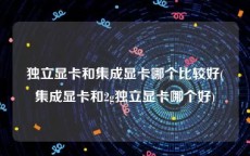 独立显卡和集成显卡哪个比较好(集成显卡和2g独立显卡哪个好)