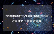 2022年做点什么生意好做点(2022年做点什么生意好做点呢)