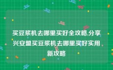 买豆浆机去哪里买好全攻略,分享兴安盟买豆浆机去哪里买好实用新攻略