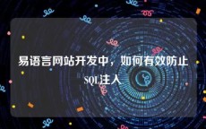 易语言网站开发中，如何有效防止SQL注入