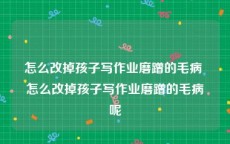 怎么改掉孩子写作业磨蹭的毛病 怎么改掉孩子写作业磨蹭的毛病呢