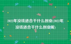 2022年没钱适合干什么创业(2022年没钱适合干什么创业呢)