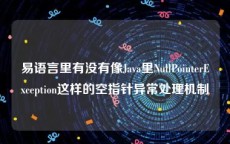 易语言里有没有像Java里NullPointerException这样的空指针异常处理机制