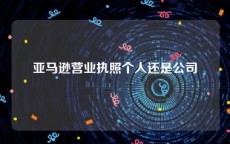 亚马逊营业执照个人还是公司