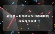 易语言中有哪些常见的错误可能导致程序崩溃