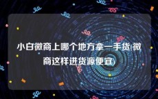 小白微商上哪个地方拿一手货(微商这样进货源便宜)