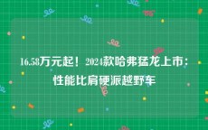 16.58万元起！2024款哈弗猛龙上市：性能比肩硬派越野车