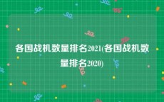 各国战机数量排名2021(各国战机数量排名2020)