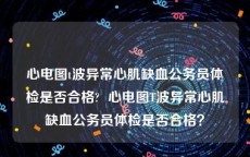 心电图t波异常心肌缺血公务员体检是否合格?  心电图T波异常心肌缺血公务员体检是否合格？