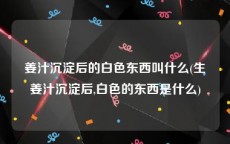 姜汁沉淀后的白色东西叫什么(生姜汁沉淀后,白色的东西是什么)