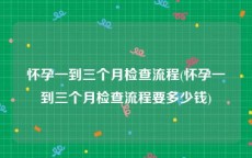 怀孕一到三个月检查流程(怀孕一到三个月检查流程要多少钱)