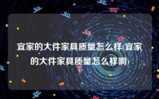 宜家的大件家具质量怎么样(宜家的大件家具质量怎么样啊)