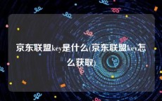 京东联盟key是什么(京东联盟key怎么获取)