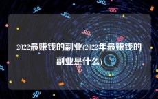 2022最赚钱的副业(2022年最赚钱的副业是什么)