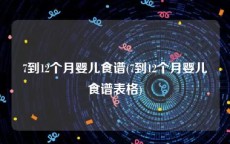 7到12个月婴儿食谱(7到12个月婴儿食谱表格)