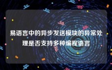 易语言中的异步发送模块的异常处理是否支持多种编程语言