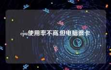 cpu使用率不高,但电脑很卡