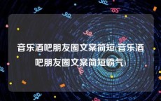 音乐酒吧朋友圈文案简短(音乐酒吧朋友圈文案简短霸气)