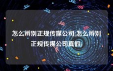 怎么辨别正规传媒公司(怎么辨别正规传媒公司真假)