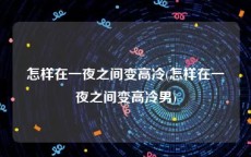 怎样在一夜之间变高冷(怎样在一夜之间变高冷男)