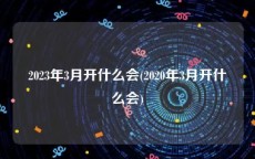 2023年3月开什么会(2020年3月开什么会)