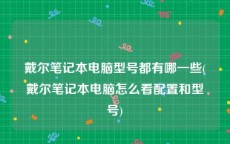 戴尔笔记本电脑型号都有哪一些(戴尔笔记本电脑怎么看配置和型号)