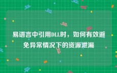 易语言中引用DLL时，如何有效避免异常情况下的资源泄漏