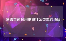 易语言适合用来做什么类型的项目