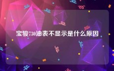 宝骏730油表不显示是什么原因