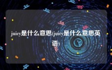 juicy是什么意思(juicy是什么意思英语)