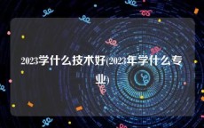 2023学什么技术好(2023年学什么专业)