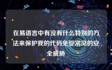 在易语言中有没有什么特别的方法来保护我的代码免受常见的安全威胁